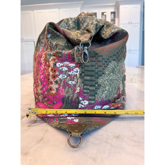 Parcel London Large Canvas Travel Bag Colorful Gardencore Print Adjustable Strap - Picture 9 of 9